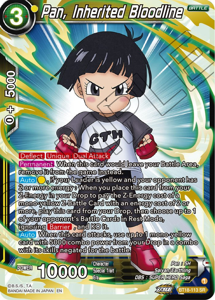 Pan, Inherited Bloodline (BT18-113) [Dawn of the Z-Legends] | The Time Vault CA