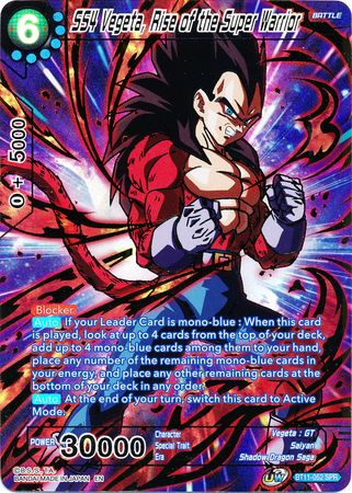 SS4 Vegeta, Rise of the Super Warrior (SPR) (BT11-052) [Vermilion Bloodline 2nd Edition] | The Time Vault CA