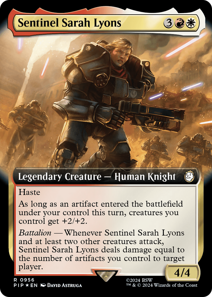 Sentinel Sarah Lyons (Extended Art) (Surge Foil) [Fallout] | The Time Vault CA