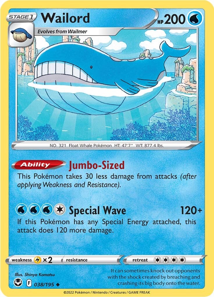 Wailord (038/195) [Sword & Shield: Silver Tempest] | The Time Vault CA