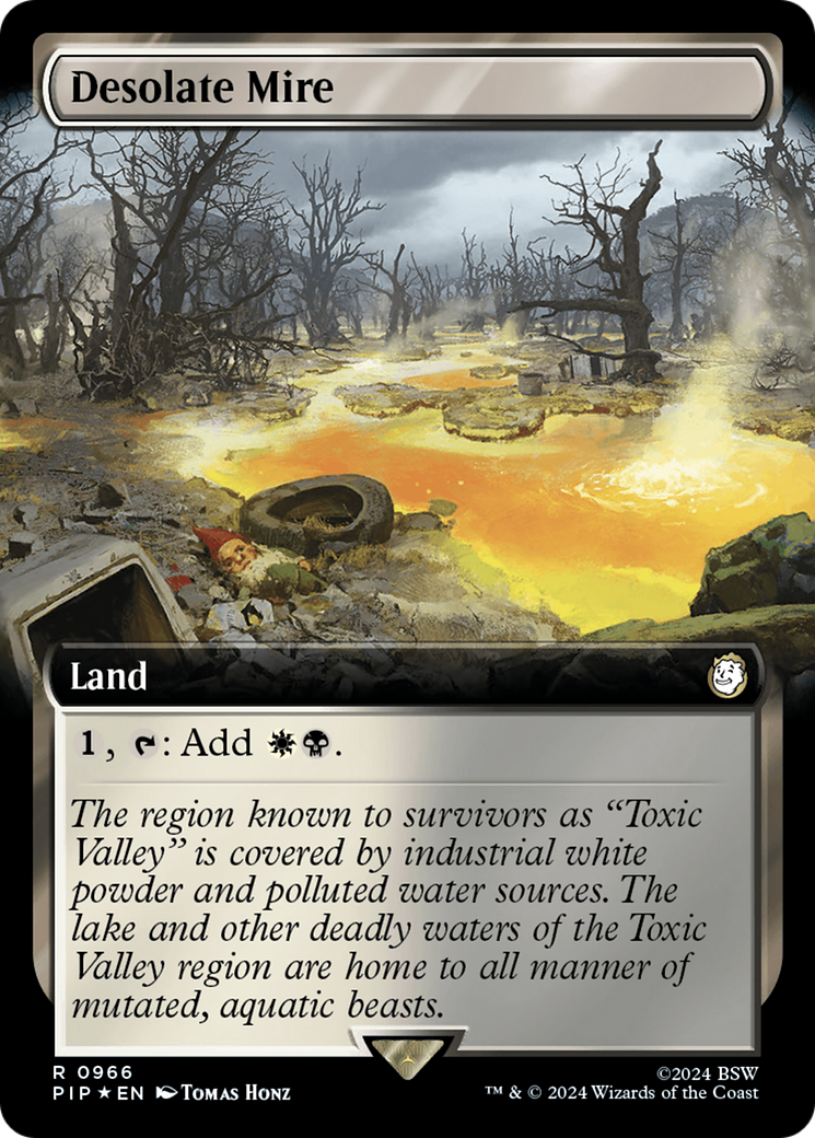 Desolate Mire (Extended Art) (Surge Foil) [Fallout] | The Time Vault CA