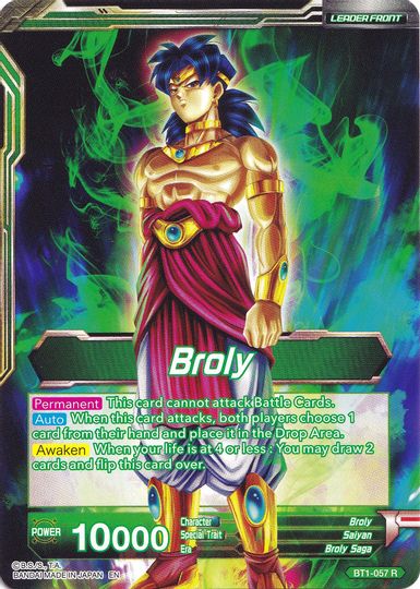 Broly // Broly, The Legendary Super Saiyan (Collector's Selection Vol. 1) (BT1-057) [Promotion Cards] | The Time Vault CA