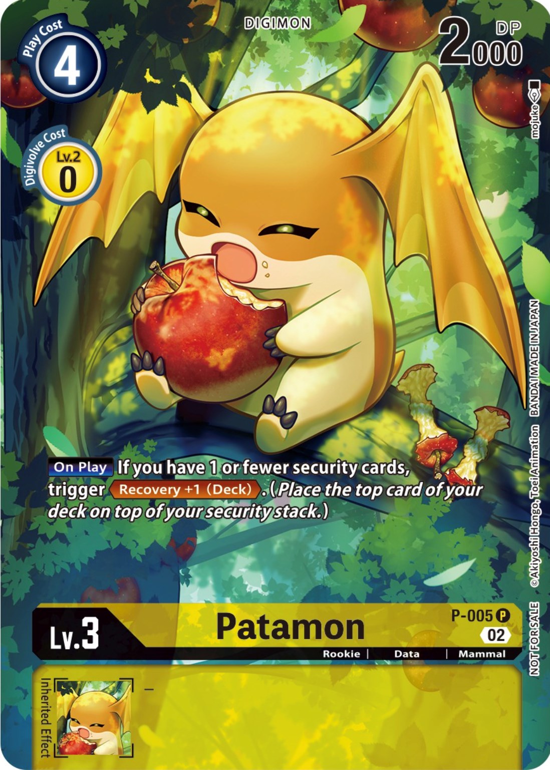 Patamon [P-005] (Digimon Illustration Competition Promotion Pack) [Promotional Cards] | The Time Vault CA
