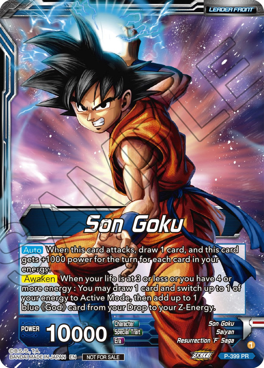 Son Goku // Super Saiyan Blue Son Goku Returns (Gold-Stamped) (P-399) [Promotion Cards] | The Time Vault CA