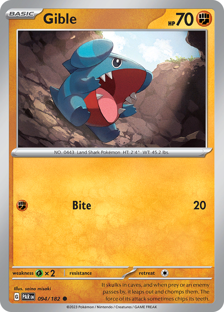 Gible (094/182) [Scarlet & Violet: Paradox Rift] | The Time Vault CA