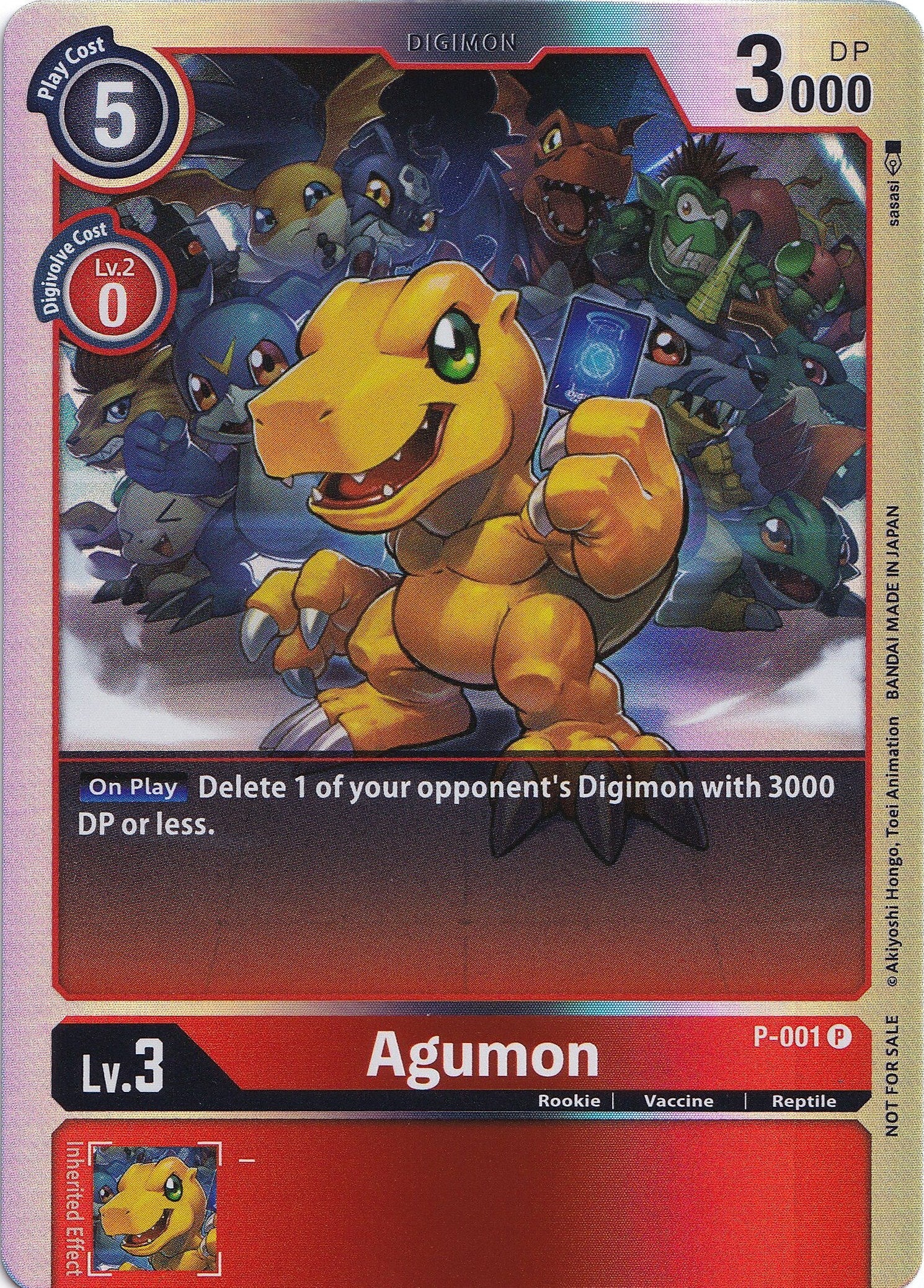 Agumon [P-001] (Rainbow Foil) [Promotional Cards] | The Time Vault CA