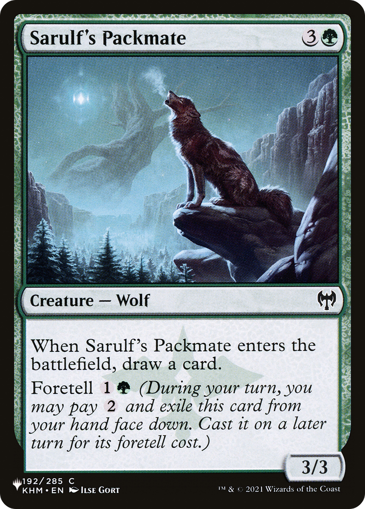 Sarulf's Packmate [The List] | The Time Vault CA