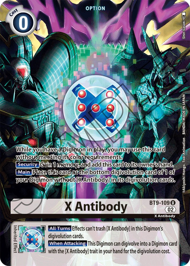 X Antibody [BT9-109] (Alternate Art) [Starter Deck: Beelzemon Advanced Deck Set] | The Time Vault CA