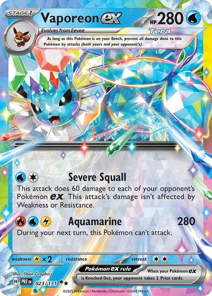 Vaporeon ex (023/131) [Scarlet & Violet: Prismatic Evolutions] | The Time Vault CA