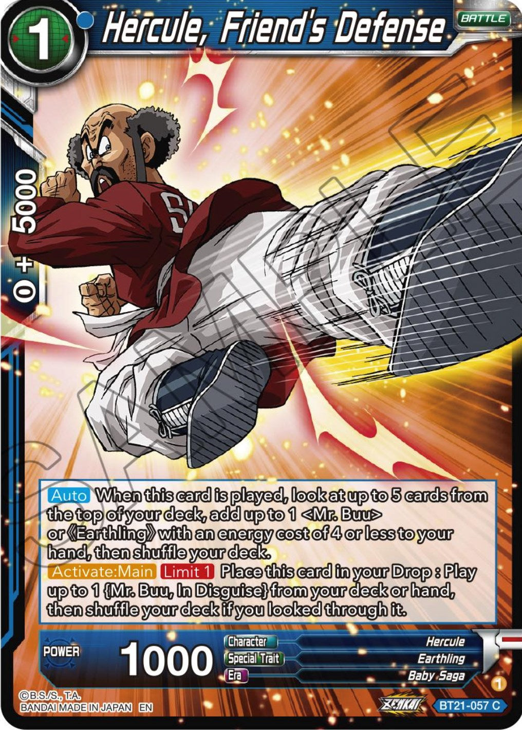 Hercule, Friend's Defense (BT21-057) [Wild Resurgence] | The Time Vault CA