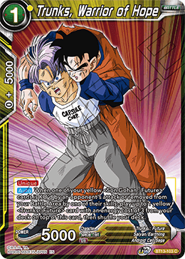 Trunks, Warrior of Hope (Common) (BT13-103) [Supreme Rivalry] | The Time Vault CA