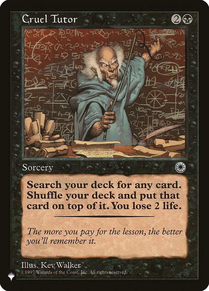 Cruel Tutor [The List] | The Time Vault CA