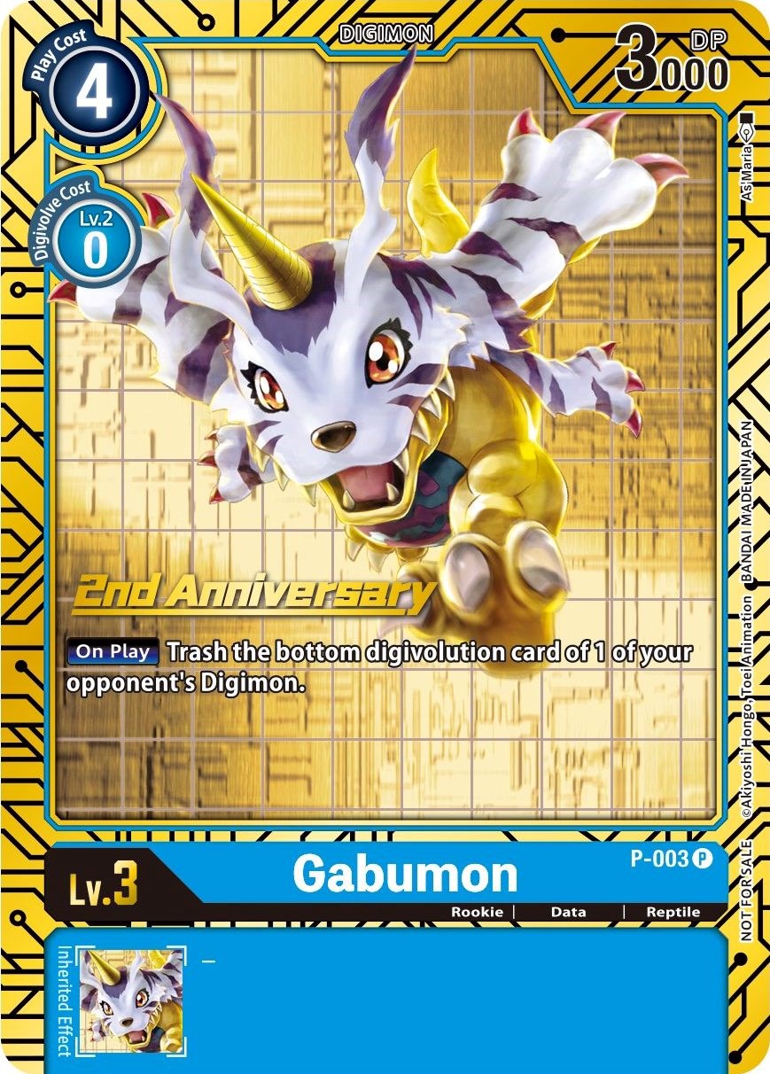 Gabumon [P-003] (2nd Anniversary Card Set) [Promotional Cards] | The Time Vault CA