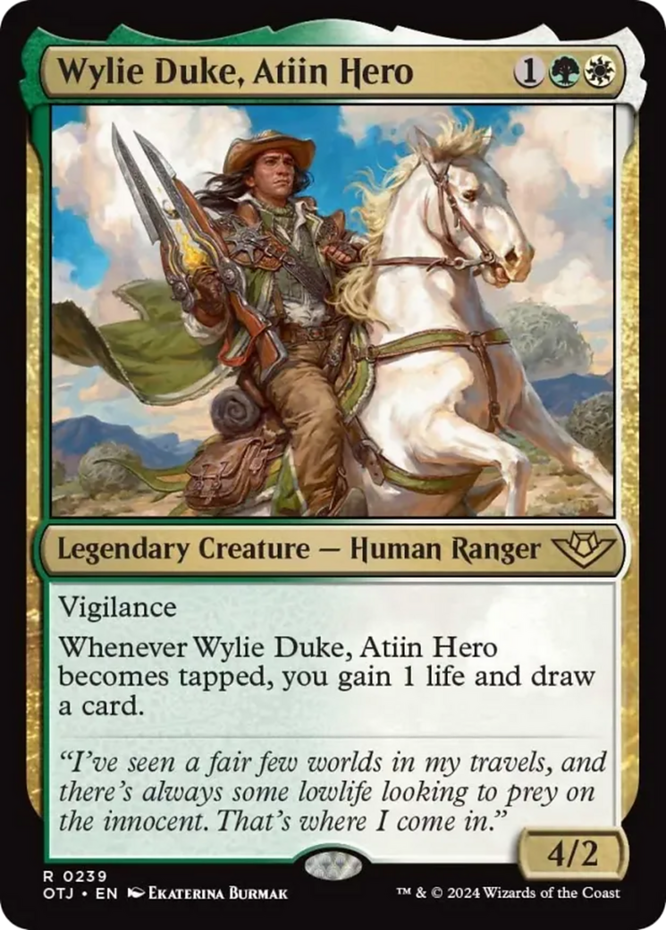 Wylie Duke, Atiin Hero [Outlaws of Thunder Junction] | The Time Vault CA
