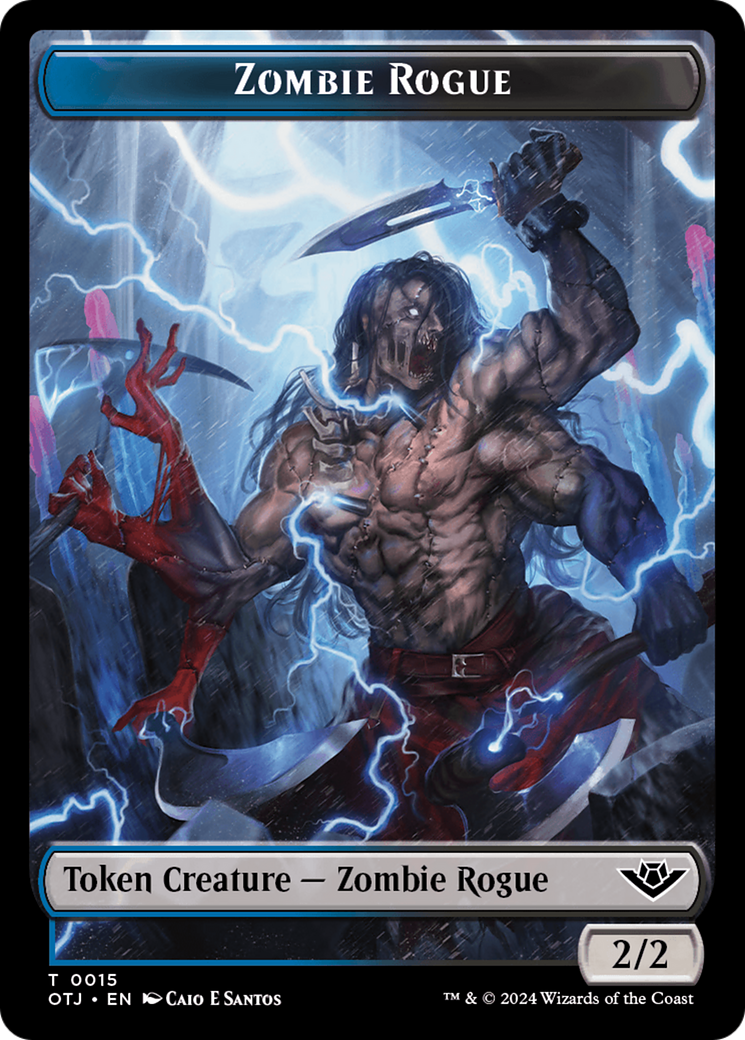 Zombie Rogue Token [Outlaws of Thunder Junction Tokens] | The Time Vault CA