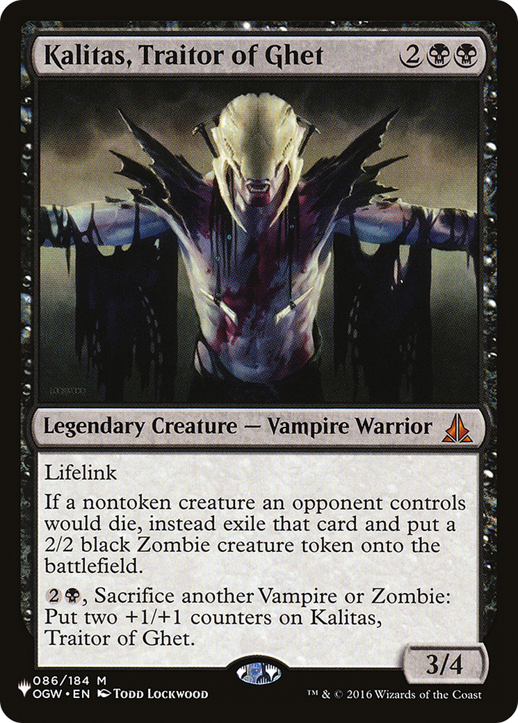 Kalitas, Traitor of Ghet [The List] | The Time Vault CA