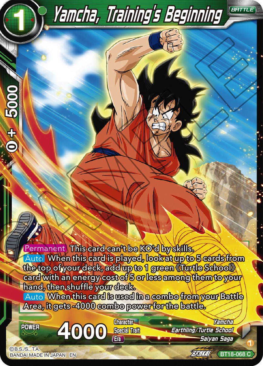 Yamcha, Training's Beginning (BT18-068) [Dawn of the Z-Legends] | The Time Vault CA