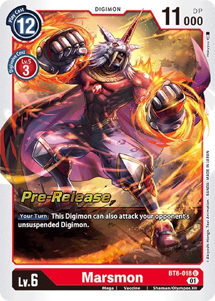 Marsmon [BT8-018] [New Awakening Pre-Release Cards] | The Time Vault CA