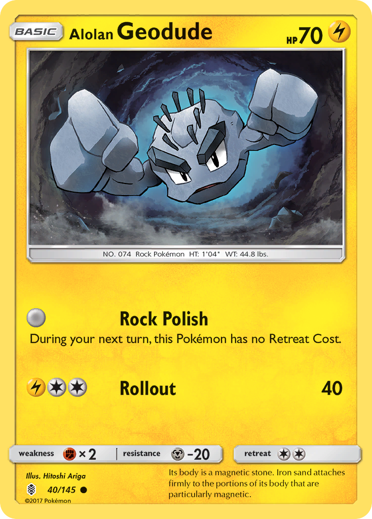 Alolan Geodude (40/145) [Sun & Moon: Guardians Rising] | The Time Vault CA