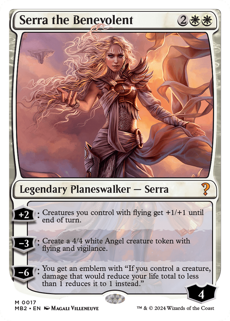 Serra the Benevolent (White Border) [Mystery Booster 2] | The Time Vault CA