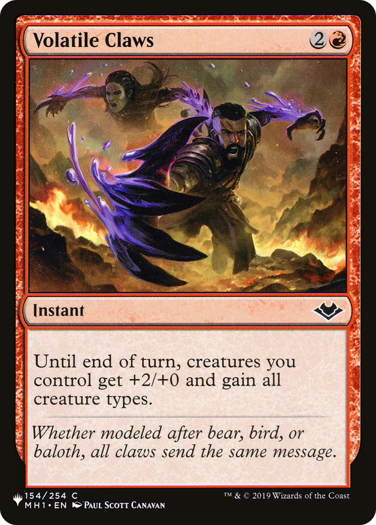 Volatile Claws [The List] | The Time Vault CA
