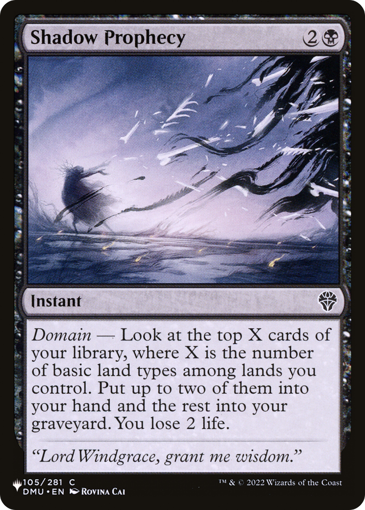 Shadow Prophecy [The List] | The Time Vault CA