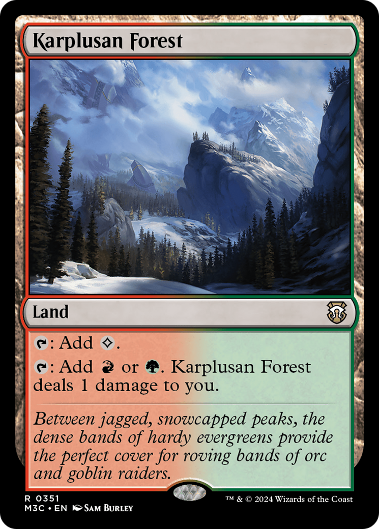 Karplusan Forest (Ripple Foil) [Modern Horizons 3 Commander] | The Time Vault CA