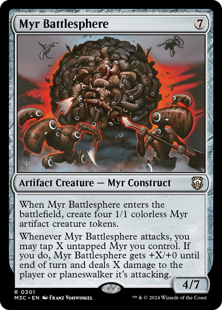 Myr Battlesphere (Ripple Foil) [Modern Horizons 3 Commander] | The Time Vault CA