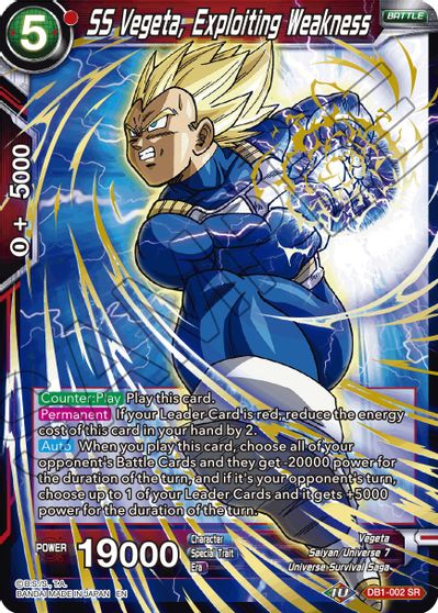 SS Vegeta, Exploiting Weakness (Reprint) (DB1-002) [Battle Evolution Booster] | The Time Vault CA