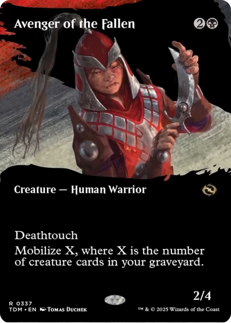 Avenger of the Fallen (Borderless) [Tarkir: Dragonstorm] | The Time Vault CA