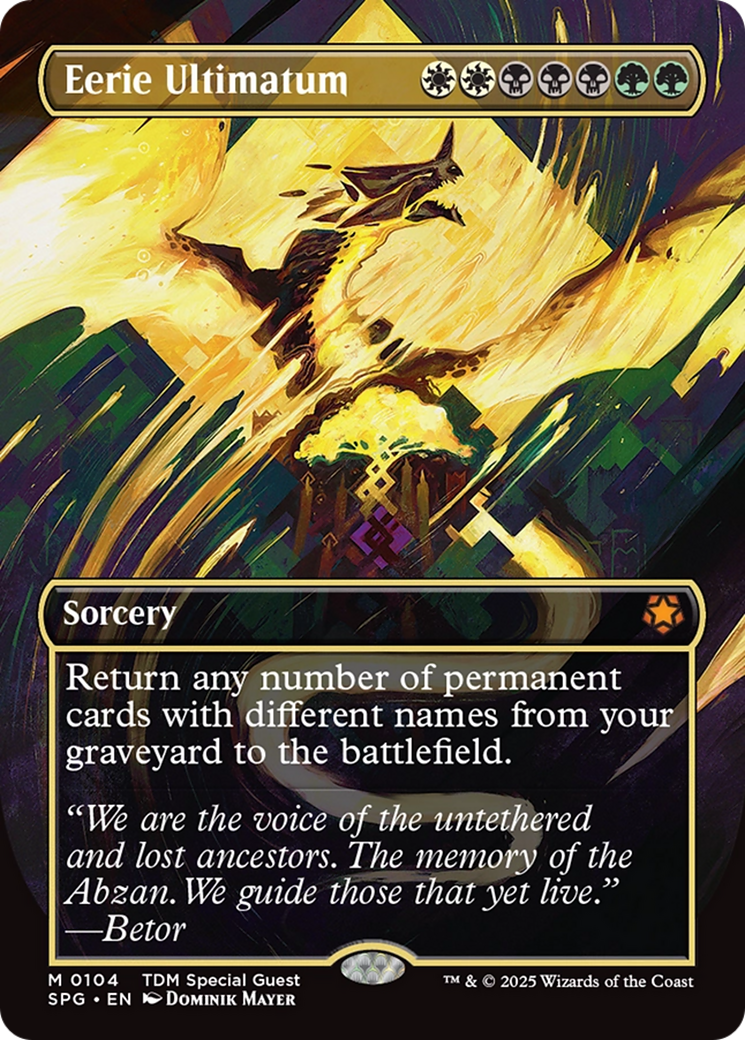 Eerie Ultimatum (Borderless) [Tarkir: Dragonstorm Special Guests] | The Time Vault CA