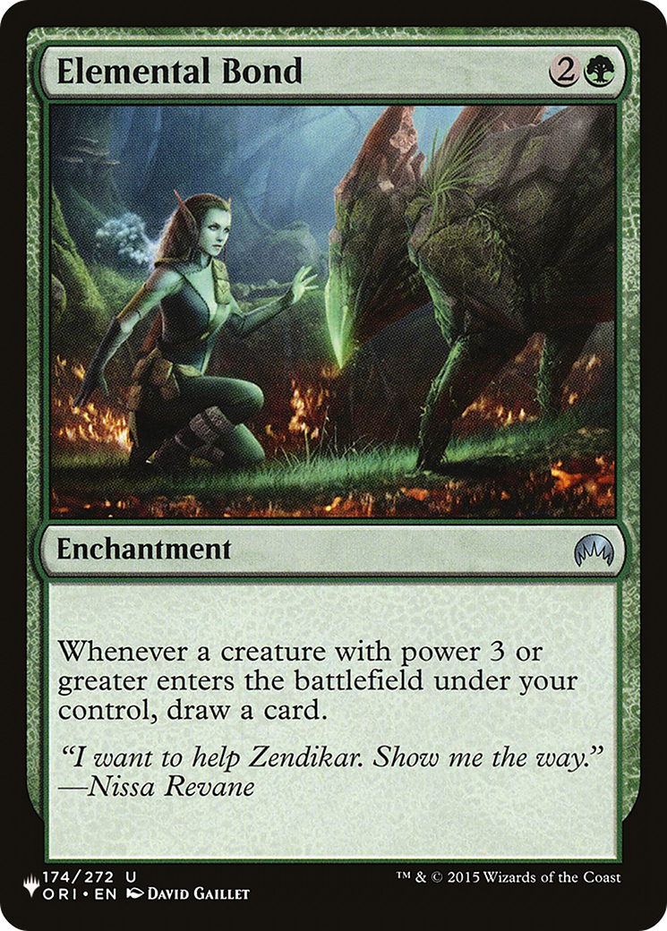 Elemental Bond [The List] | The Time Vault CA
