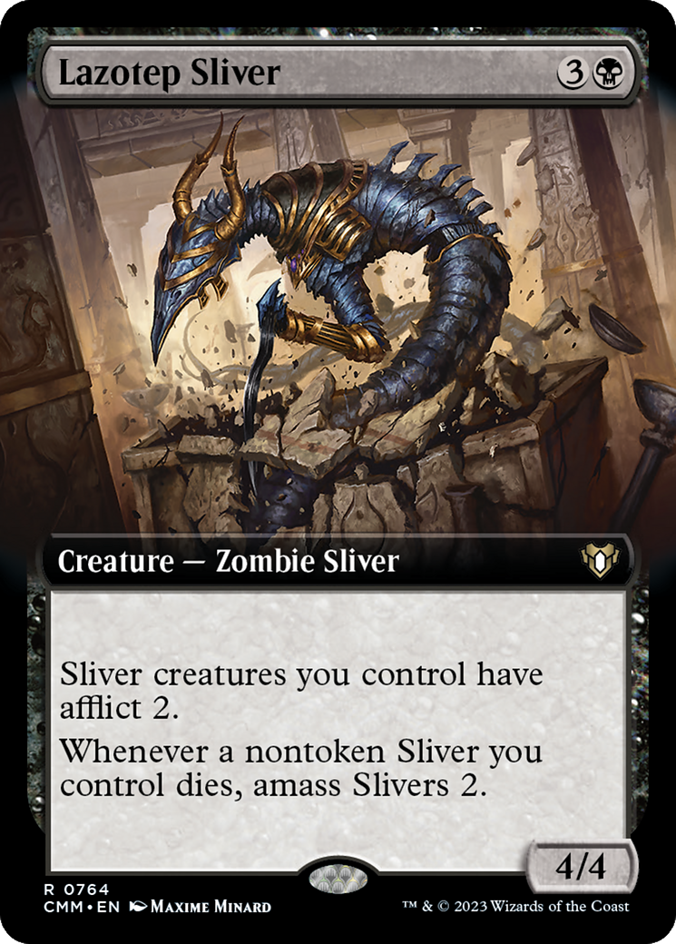 Lazotep Sliver (Extended Art) [Commander Masters] | The Time Vault CA