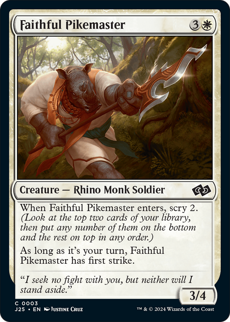 Faithful Pikemaster [Foundations Jumpstart] | The Time Vault CA