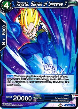 Vegeta, Saiyan of Universe 7 (XD1-02) [Assault of the Saiyans] | The Time Vault CA