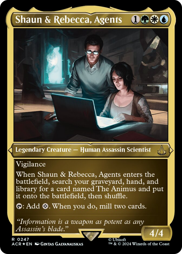 Shaun & Rebecca, Agents (Foil Etched) [Assassin's Creed] | The Time Vault CA