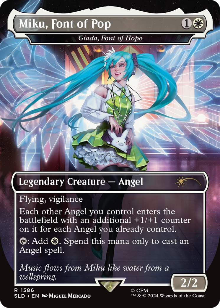 Miku, Font of Pop - Giada, Font of Hope (Rainbow Foil) [Secret Lair Drop Series] | The Time Vault CA