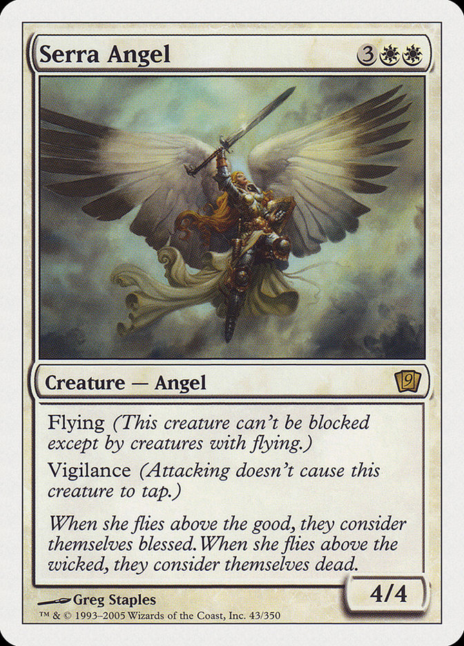 Serra Angel (9th Edition) [Oversize Cards] | The Time Vault CA