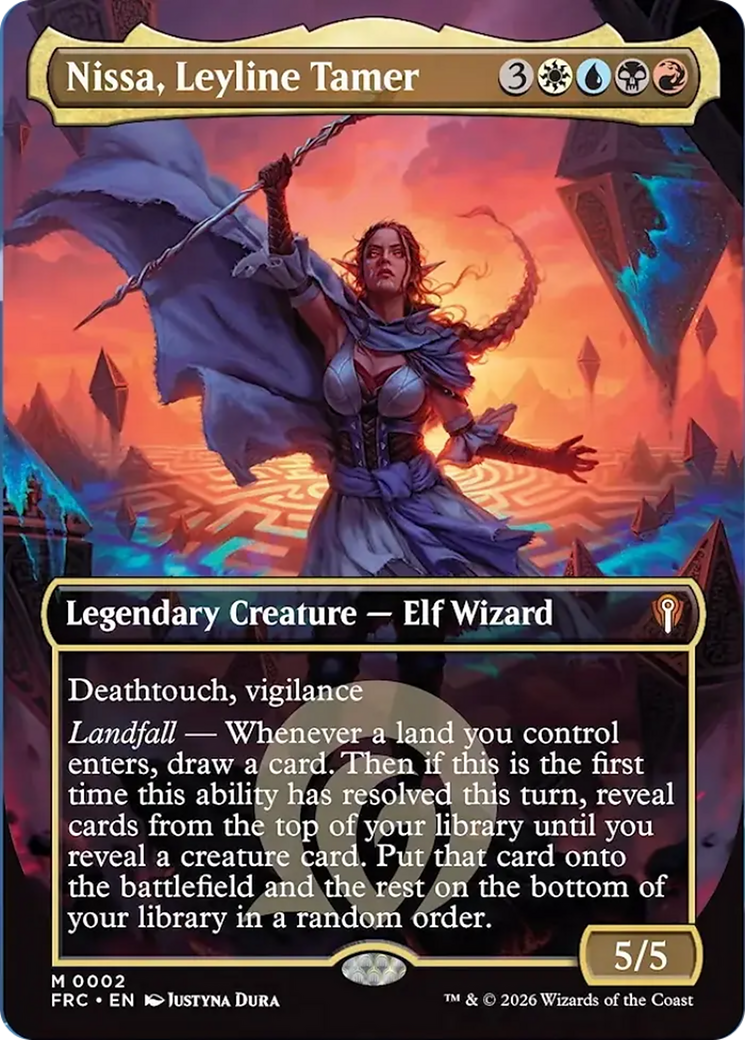 Nissa, Leyline Tamer (Borderless) [Reality Fracture Commander] | The Time Vault CA