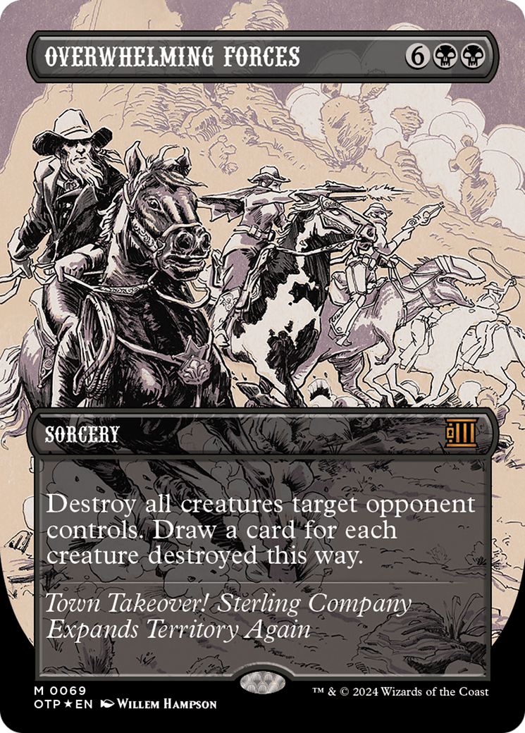 Overwhelming Forces (Textured Foil) [Outlaws of Thunder Junction: Breaking News] | The Time Vault CA