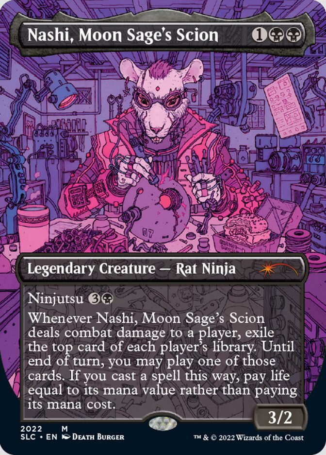 Nashi, Moon Sage's Scion (Borderless) [Secret Lair Countdown Kit] | The Time Vault CA