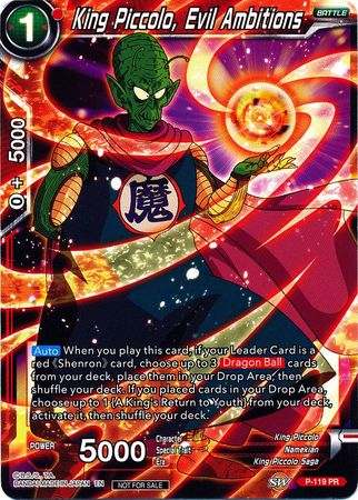 King Piccolo, Evil Ambitions (Power Booster) (P-119) [Promotion Cards] | The Time Vault CA