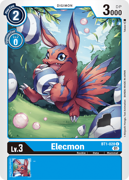 Elecmon [BT1-028] (Alternative Art) [Starter Deck: Ulforce Veedramon] | The Time Vault CA