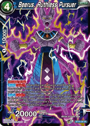 Beerus, Ruthless Pursuer (BT16-036) [Realm of the Gods] | The Time Vault CA