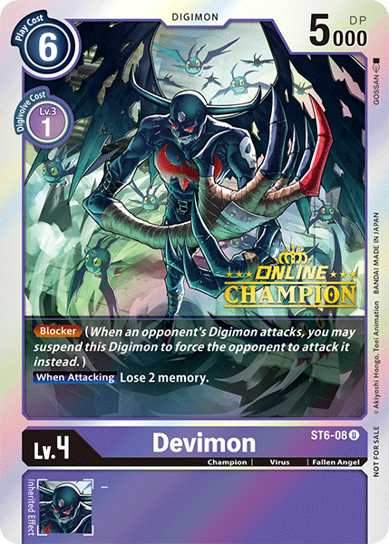 Devimon [ST6-08] (Online Champion) [Starter Deck: Venomous Violet Promos] | The Time Vault CA