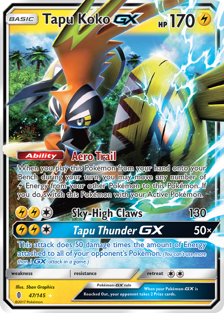 Tapu Koko GX (47/145) [Sun & Moon: Guardians Rising] | The Time Vault CA