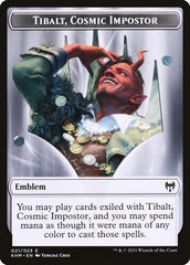 Elf Warrior // Tibalt, Cosmic Impostor Emblem Double-Sided Token [Kaldheim Tokens] | The Time Vault CA