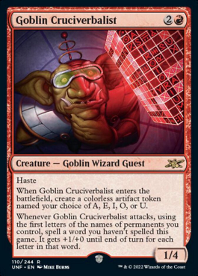 Goblin Cruciverbalist [Unfinity] | The Time Vault CA