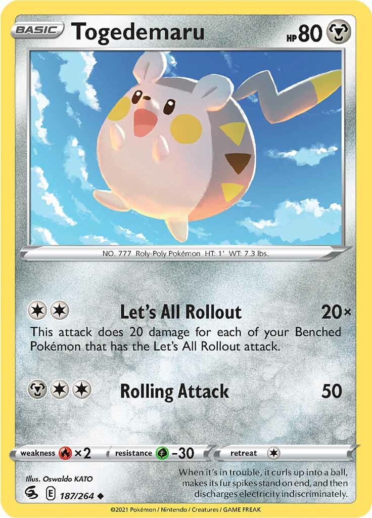 Togedemaru (187/264) [Sword & Shield: Fusion Strike] | The Time Vault CA