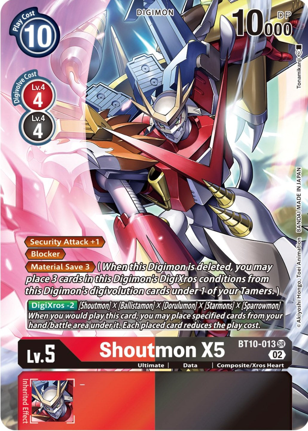 Shoutmon X5 [BT10-013] (Alternate Art) [Xros Encounter] | The Time Vault CA